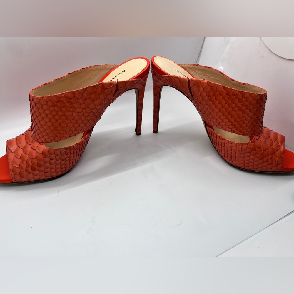 Alexandre Birman Heeled Snakeskin Mules, Sz 40/US9 - Picture 5 of 9
